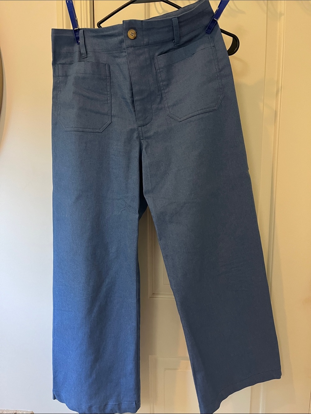 Women’s Wide-Leg Trousers in Slate Blue